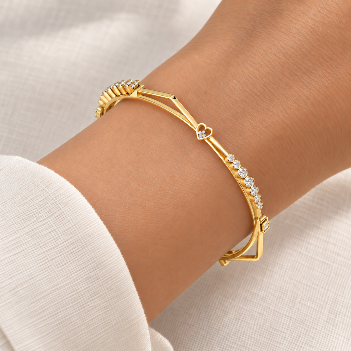 Antares Silver Bangles - Yellow Gold - Model