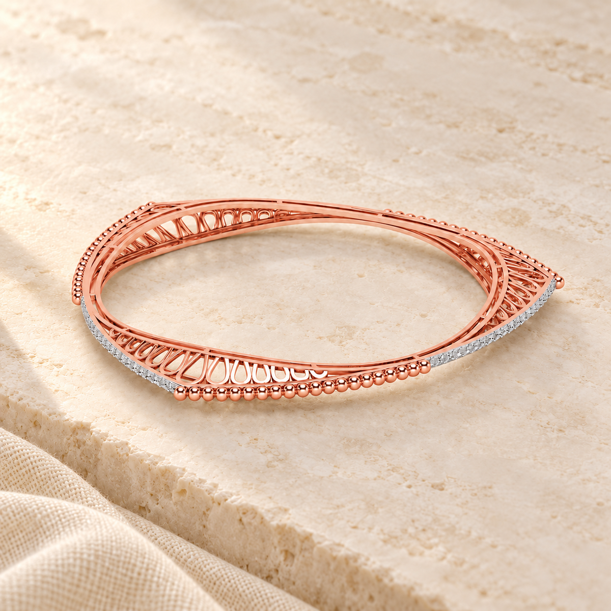 Astro Silver Bangles - Rose Gold - Aesthetic