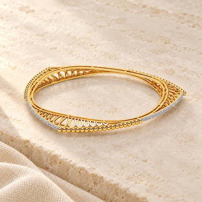 Astro Silver Bangles - Yellow Gold - Aesthetic