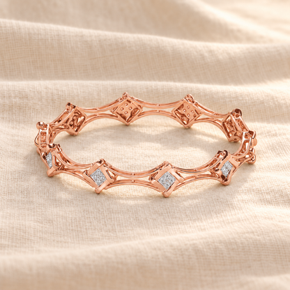 Beam Silver Bangles - Rose Gold - Aesthetic
