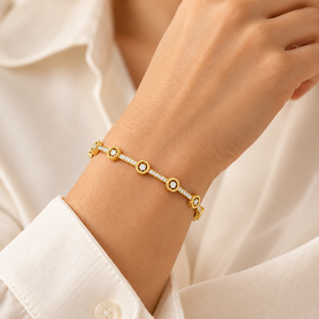 Bird Eye Silver Bangles