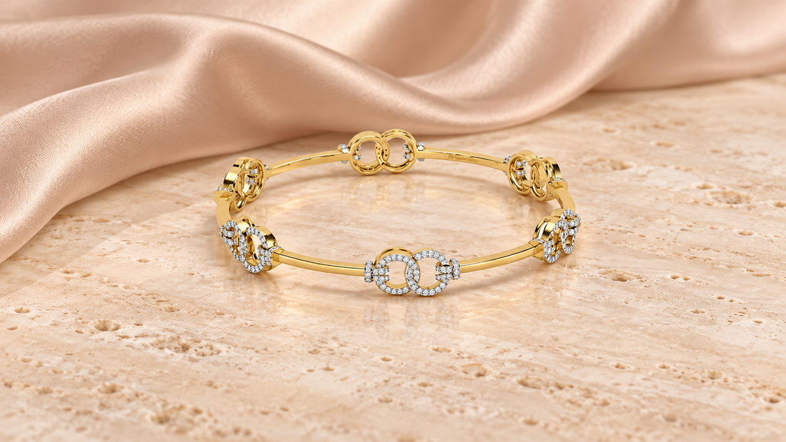 Bling Ring Silver Bangles