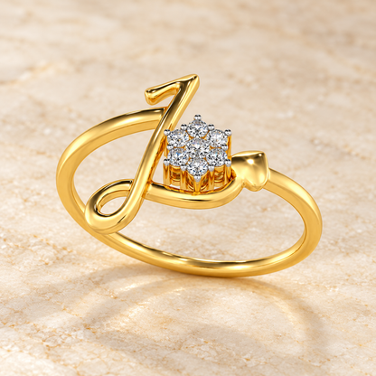 Bloom L Silver Ring - Yellow Gold - Aesthetic
