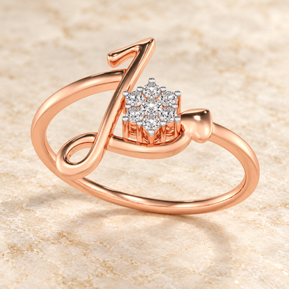 Bloom L Silver Ring - Rose Gold - Aesthetic