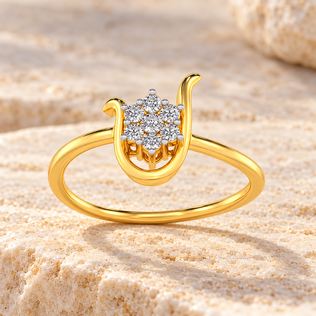 Blooming U Silver Ring