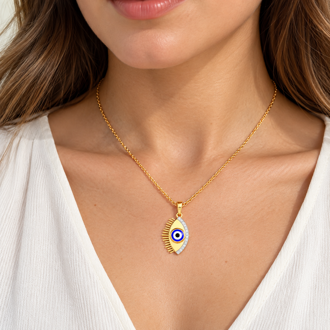 Blue Eye Silver Pendant
