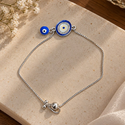 Blue Guardian Bracelet - Silver - Aesthetic