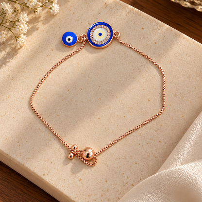 Blue Guardian Bracelet - Rose Gold - Aesthetic