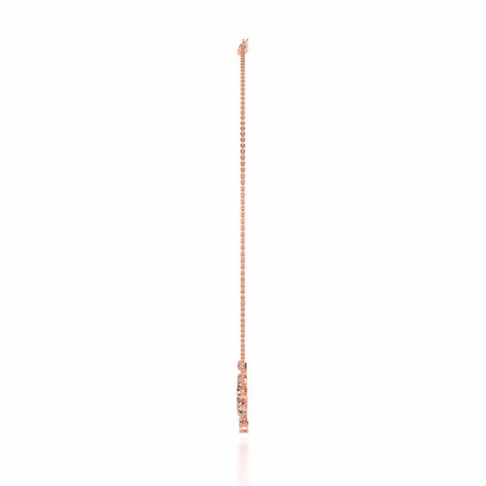 bow lane Silver Necklace - Rose Gold - Image 4