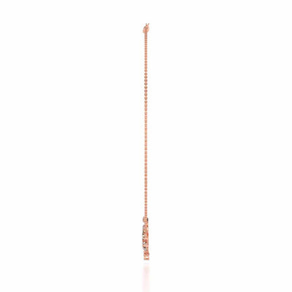 bow lane Silver Necklace - Rose Gold - Image 4