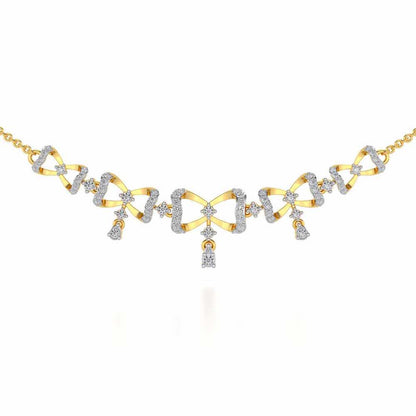 bow lane Silver Necklace - Yellow Gold - Image 1