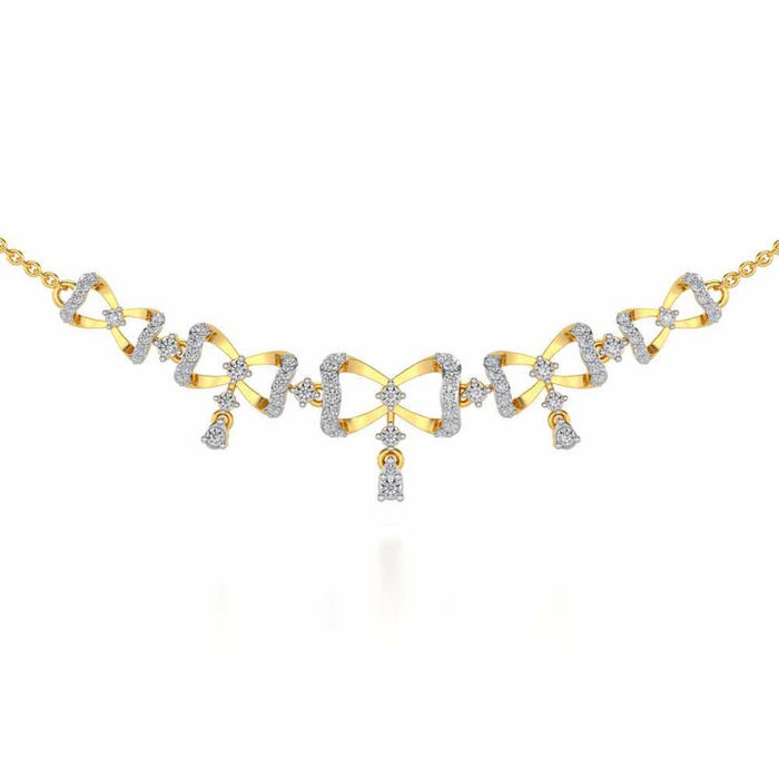 bow lane Silver Necklace - Yellow Gold - Image 1