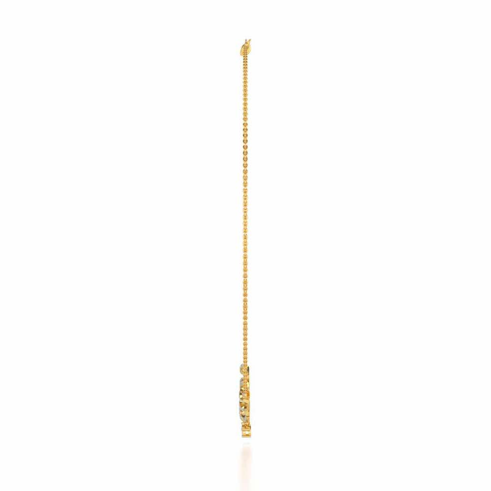 bow lane Silver Necklace - Yellow Gold - Image 4