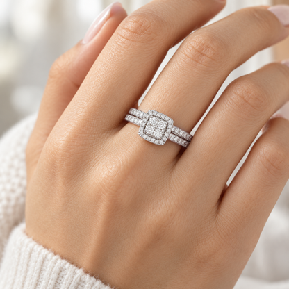 Bride Choice Silver Ring - Model Worn