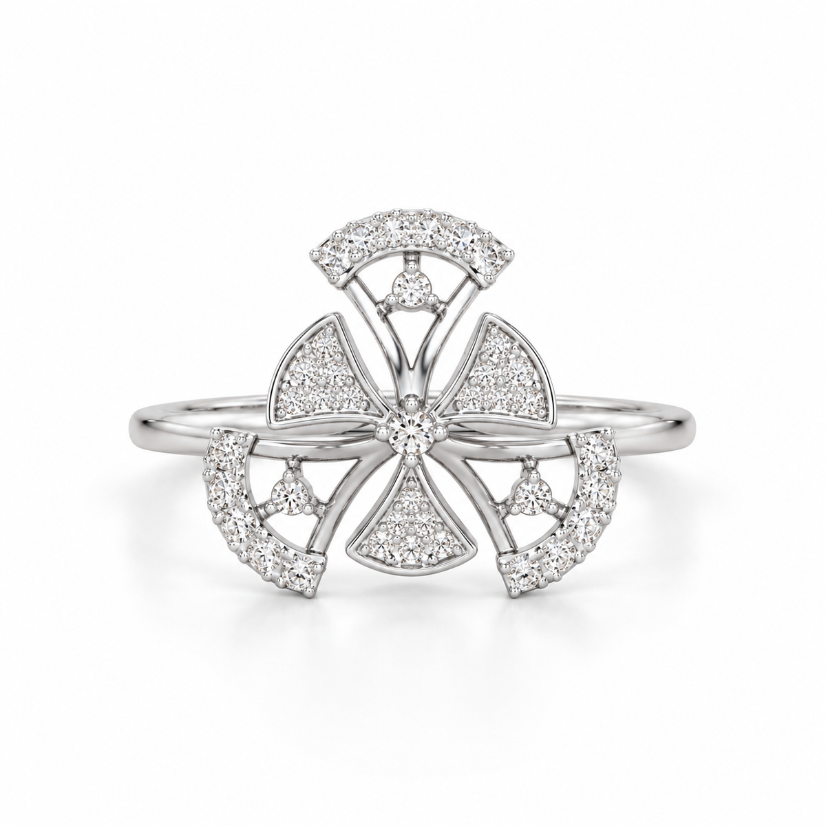Brighton Grace Silver Ring - White Gold Aesthetic
