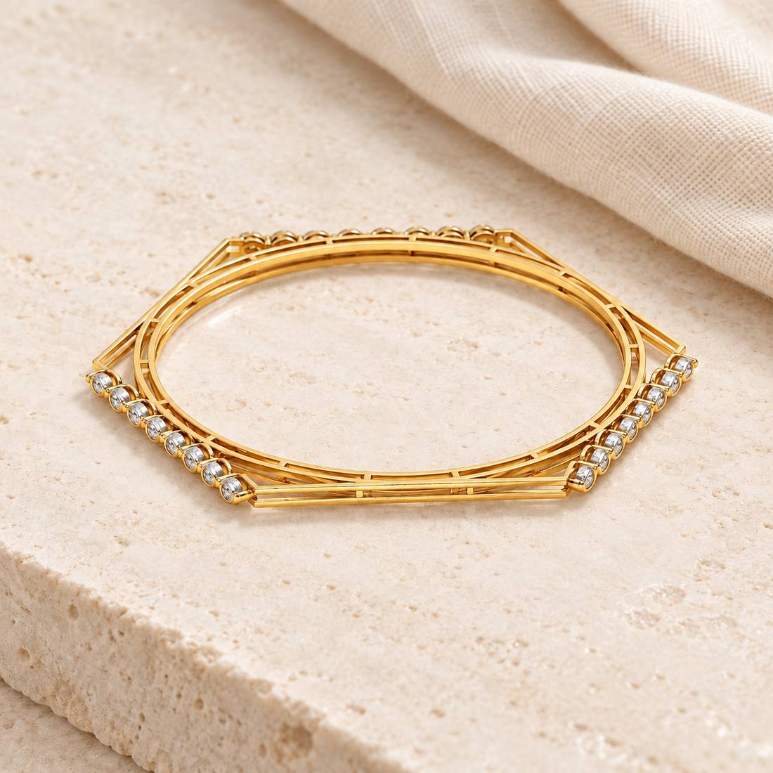 Caelum Silver Bangles