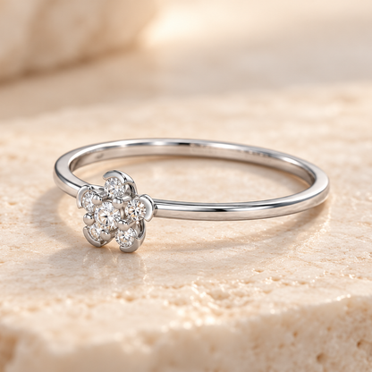 Captivating Cosmos Silver Ring, square aesthetic view
