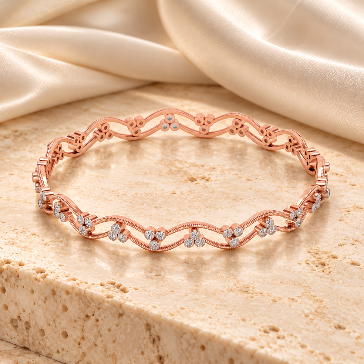 Citlali Silver Bangles - Rose Gold - Aesthetic