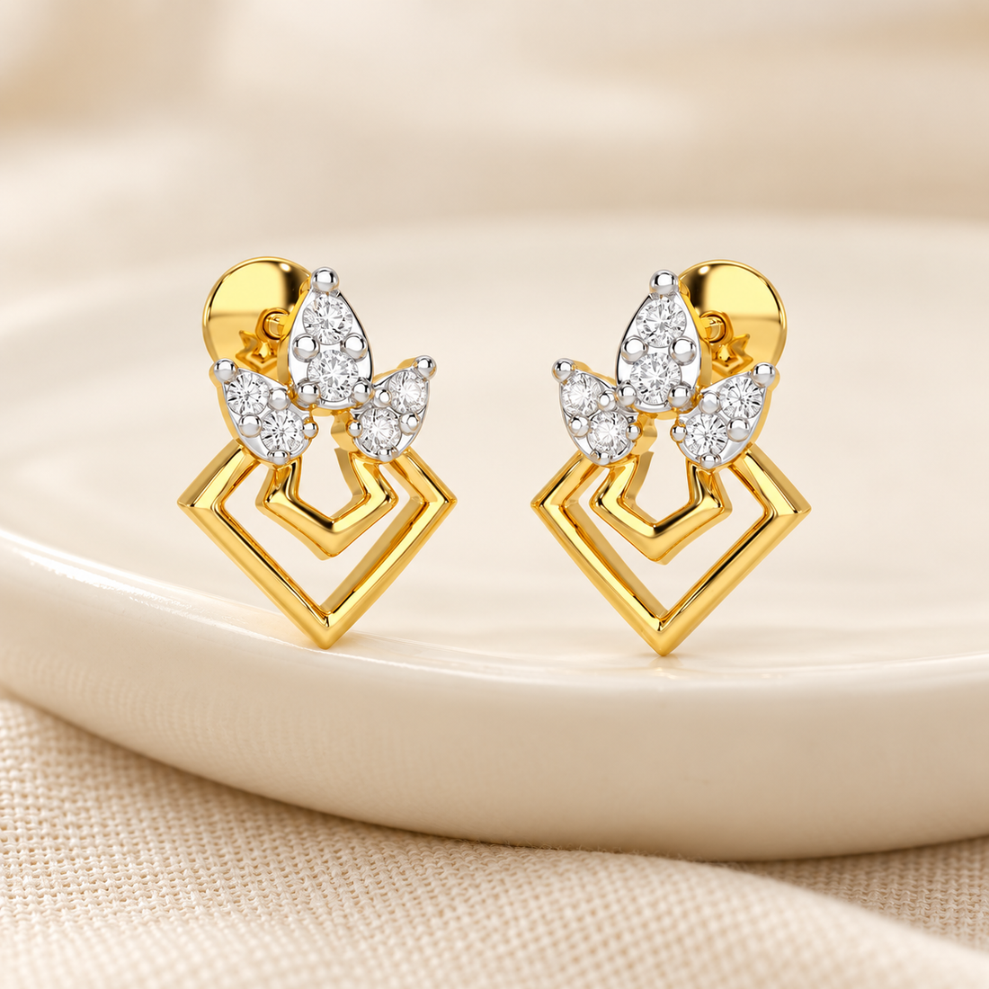 Crescent Shine Silver Earrings