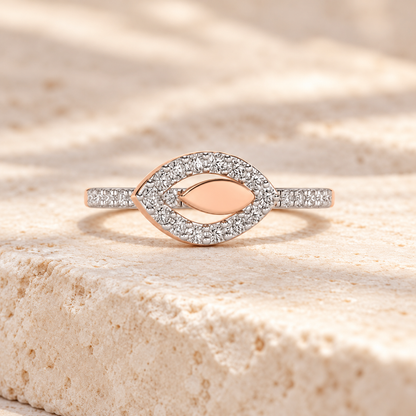 Dainty Leaf Silver Ring rose gold aesthetic
