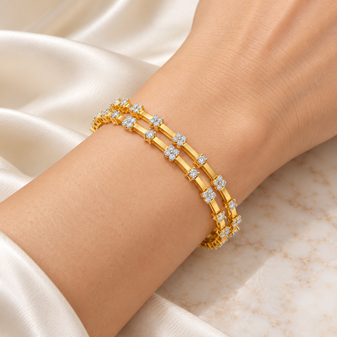 Dara Silver Bangles