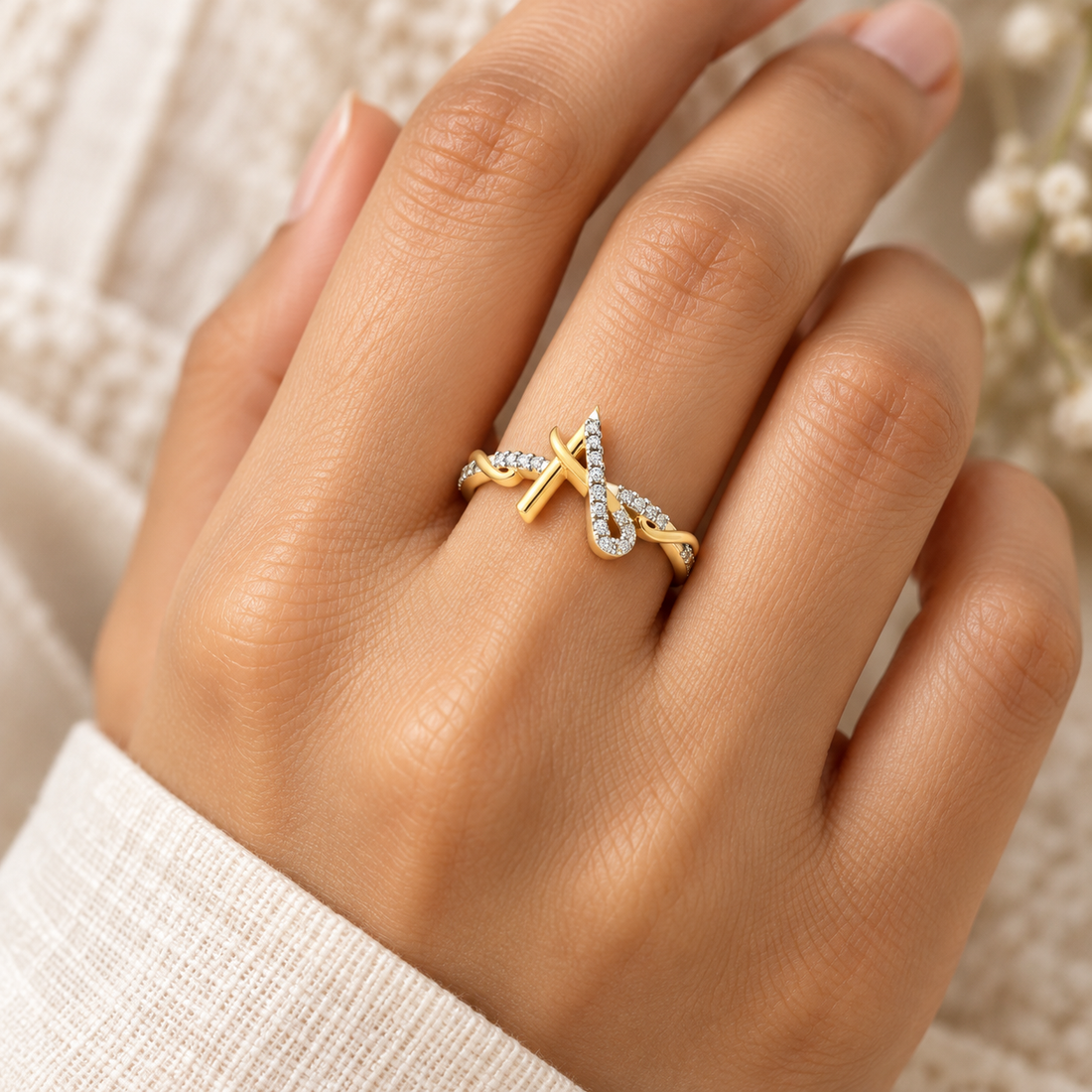 Dazzling A Silver Ring