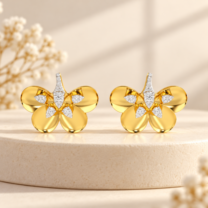 dazzling eclat silver earrings - Yellow Gold - Aesthetic