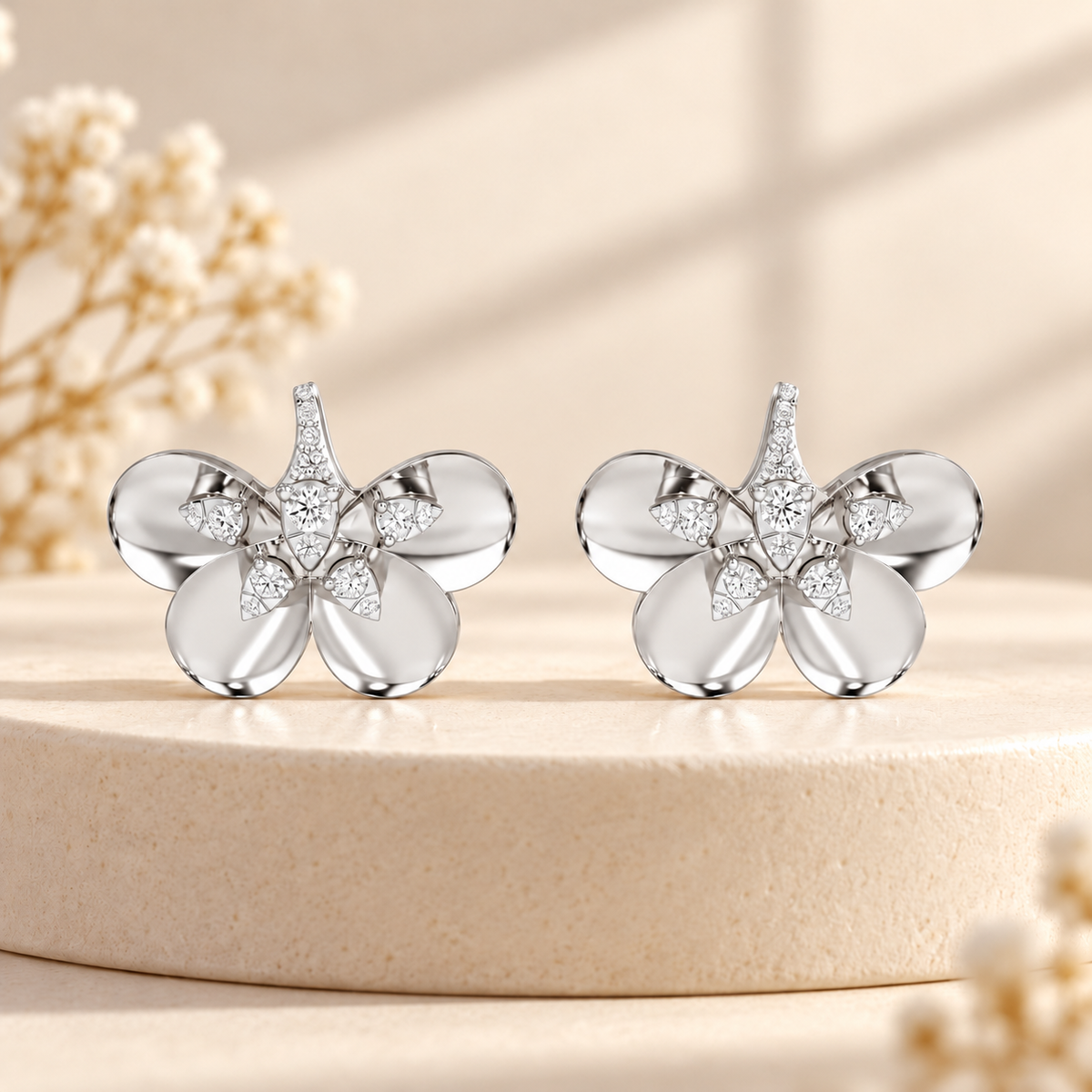 dazzling eclat silver earrings - White Gold - Aesthetic