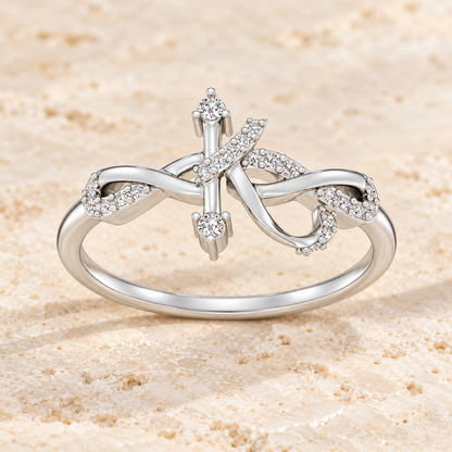 Dazzling K Silver Ring - White Gold - Aesthetic from Image 5