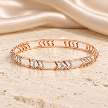 Direct Silver Bangles - Rose Gold - Laid-flat aesthetic