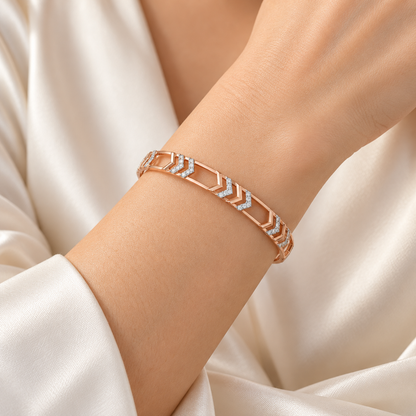 Direct Silver Bangles - Rose Gold - Model