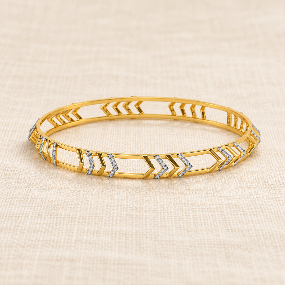 Direct Silver Bangles - Yellow Gold - Aesthetic