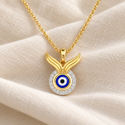 Divine Shield Silver Pendant - Yellow Gold - Aesthetic