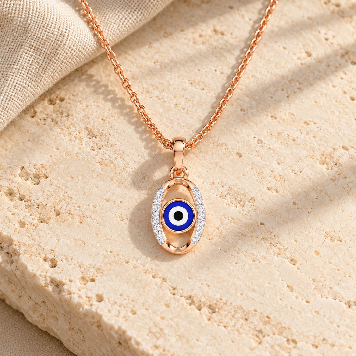 Divine Watcher Silver Pendant - Rose Gold - Aesthetic