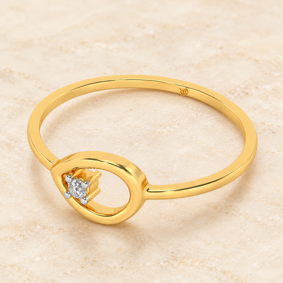 Drop Cord Silver Ring