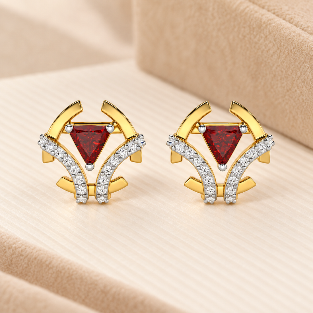 Enchanting Enigma Garnet Silver Earrings