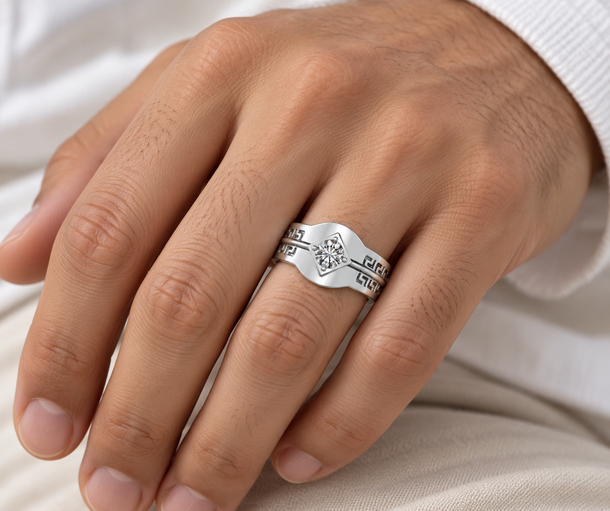Advit Solitaire Ring For Men - Model
