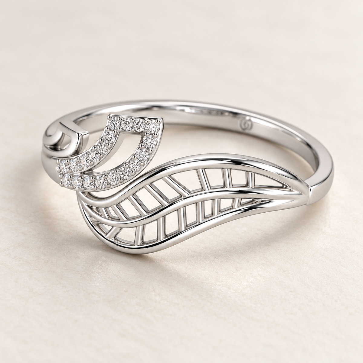 Blushing Beauty Silver Ring — resting aesthetic