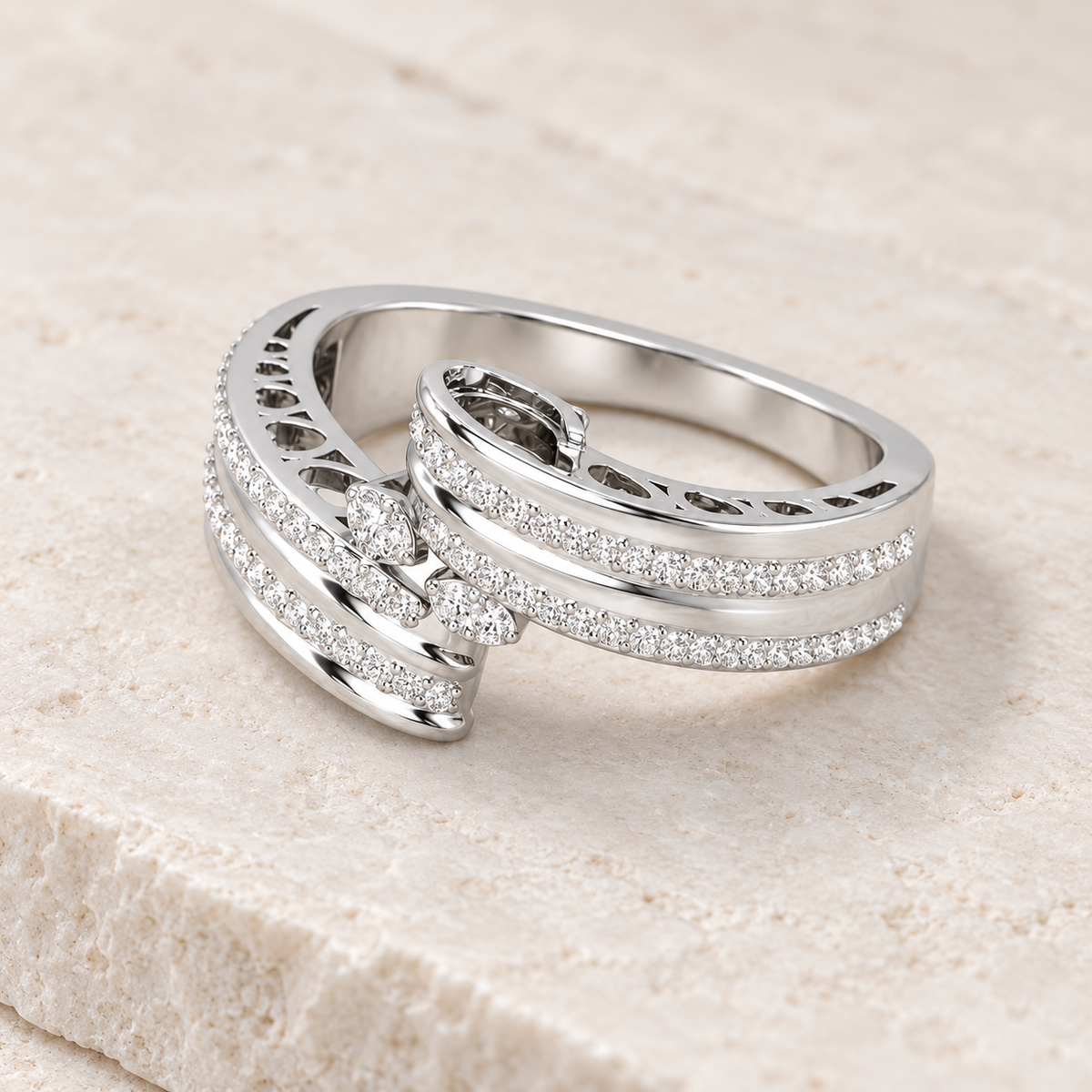 Cosmic Charm Silver Ring square aesthetic