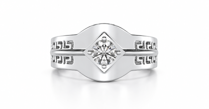 Advit Solitaire Ring For Men - Aesthetic