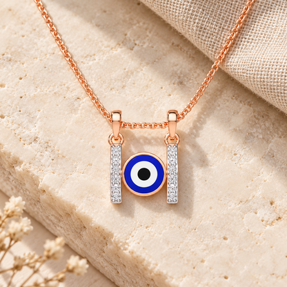 Eyes of Destiny Silver Pendant - Rose Gold - Aesthetic