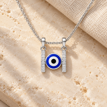 Eyes of Destiny Silver Pendant - White Gold - Aesthetic