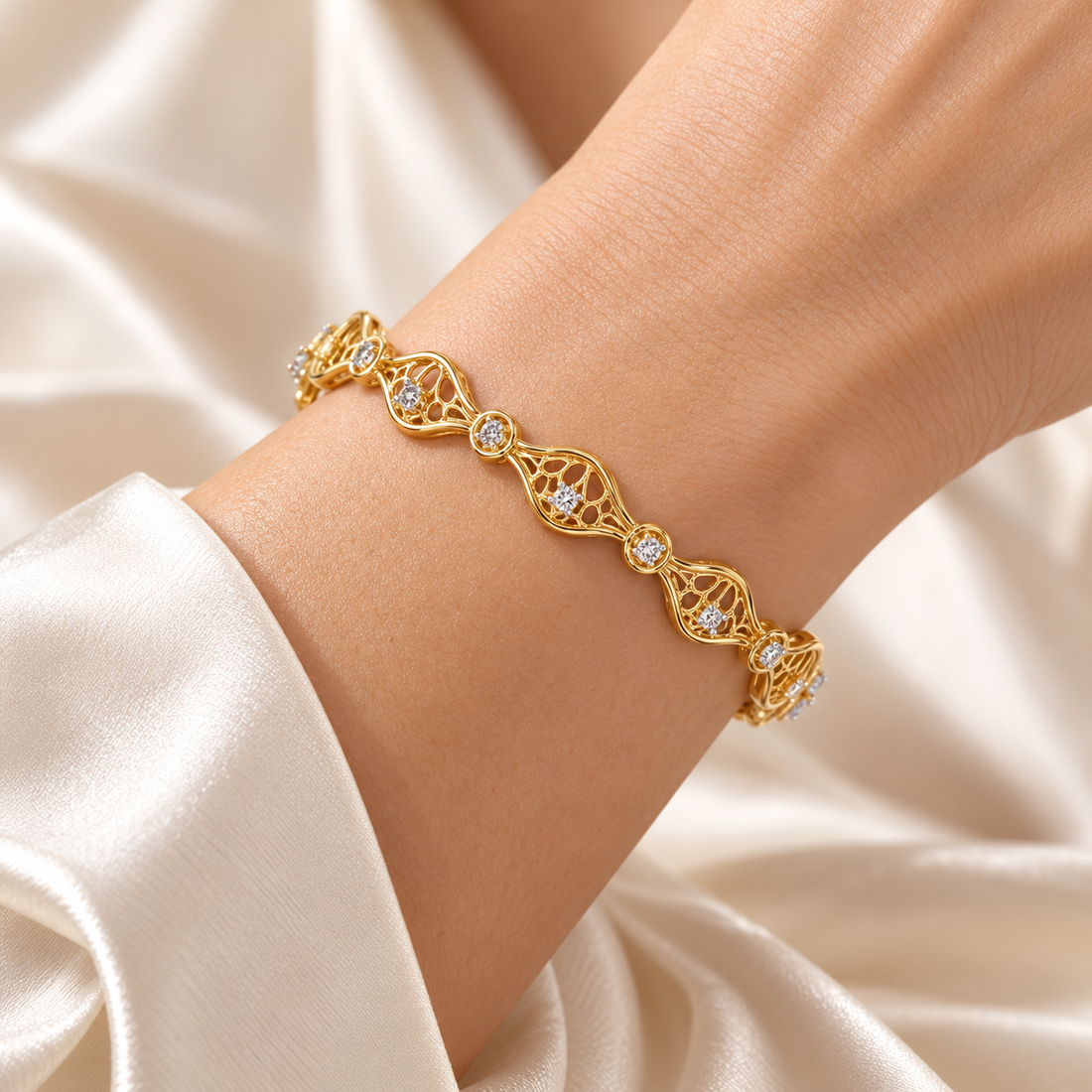 Eyes On Silver Bangles
