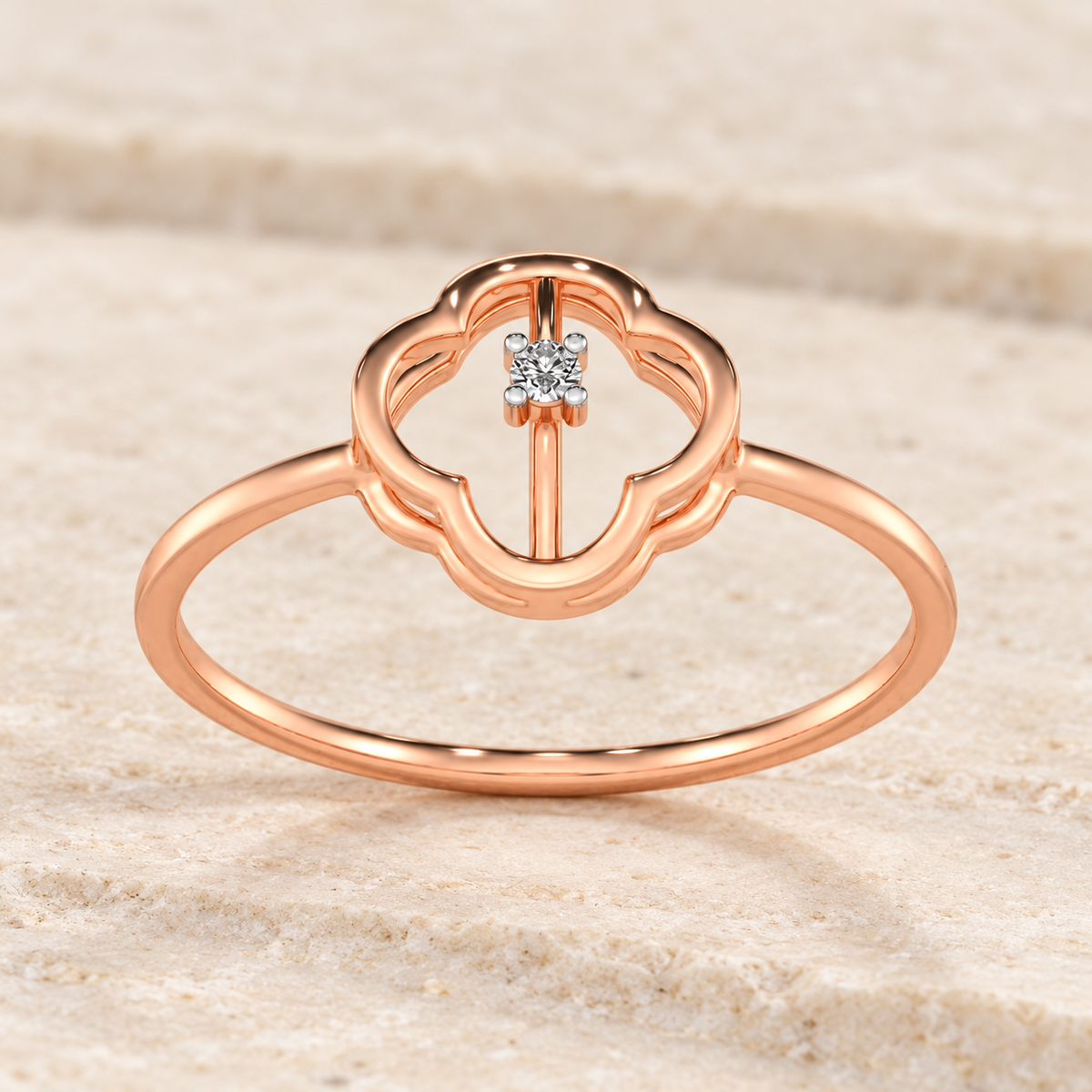 Fenced Flora Silver Ring rose aesthetic image