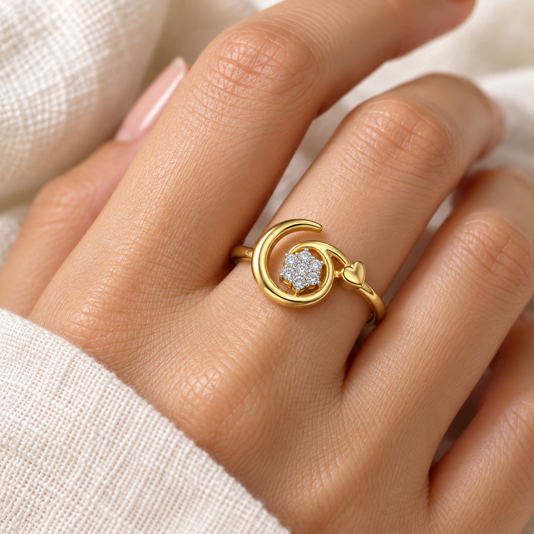 Flora G Silver Ring