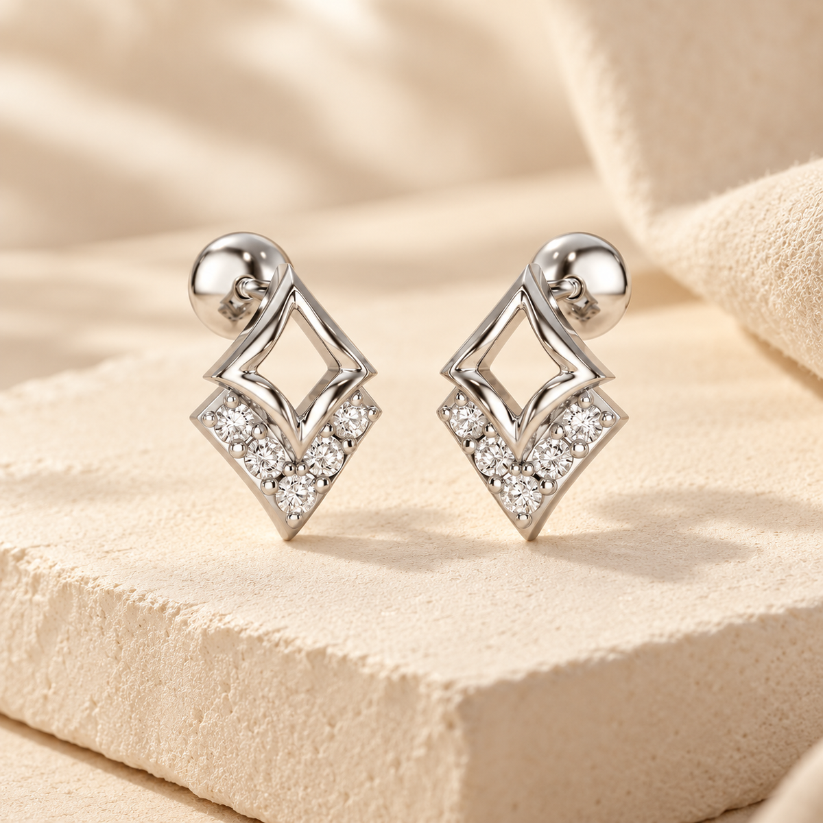 Celestial Stars Silver Earrings - Silver - Aesthetic