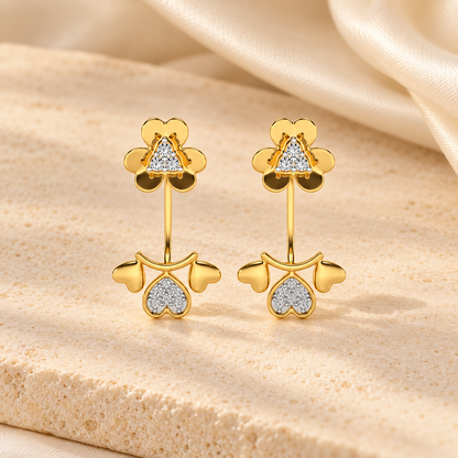 The Hearty Hanging Earring - Gold - Aesthetic
