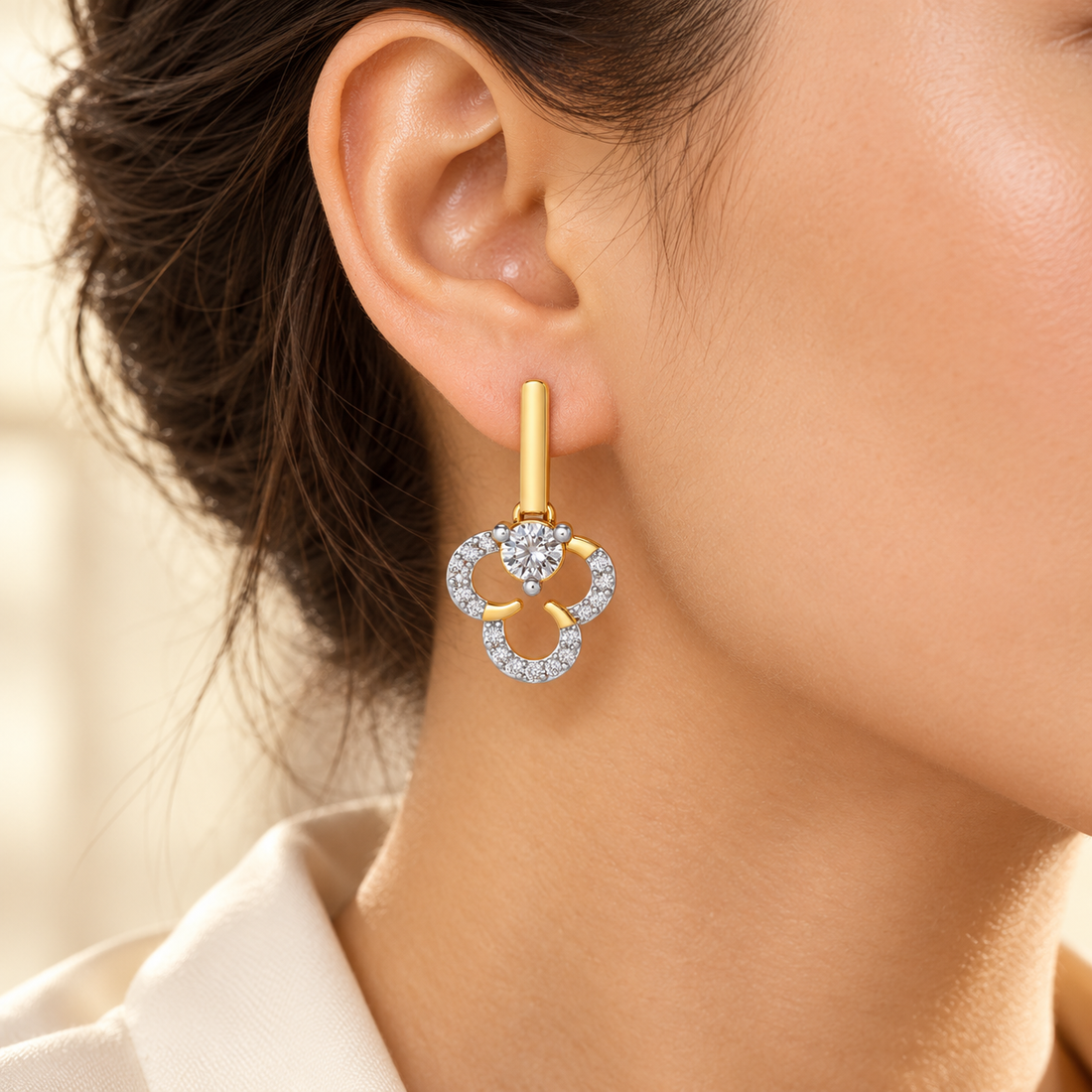 Inverted Flower Earring Drops