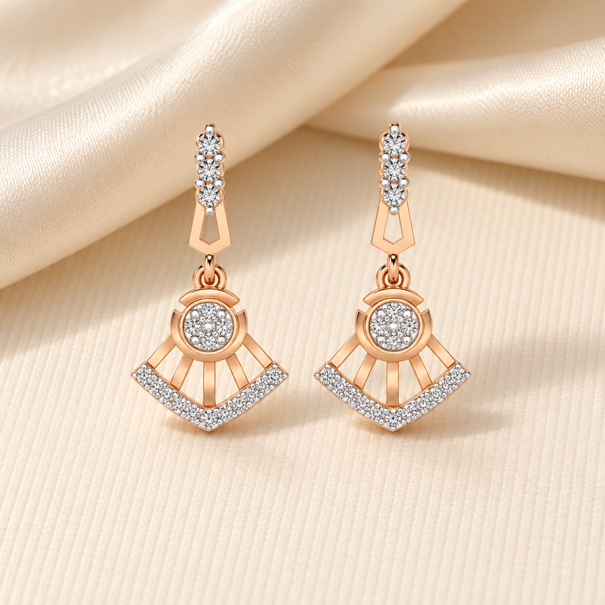Phenonmenal Silver Earring Drops - Rose Gold - Aesthetic