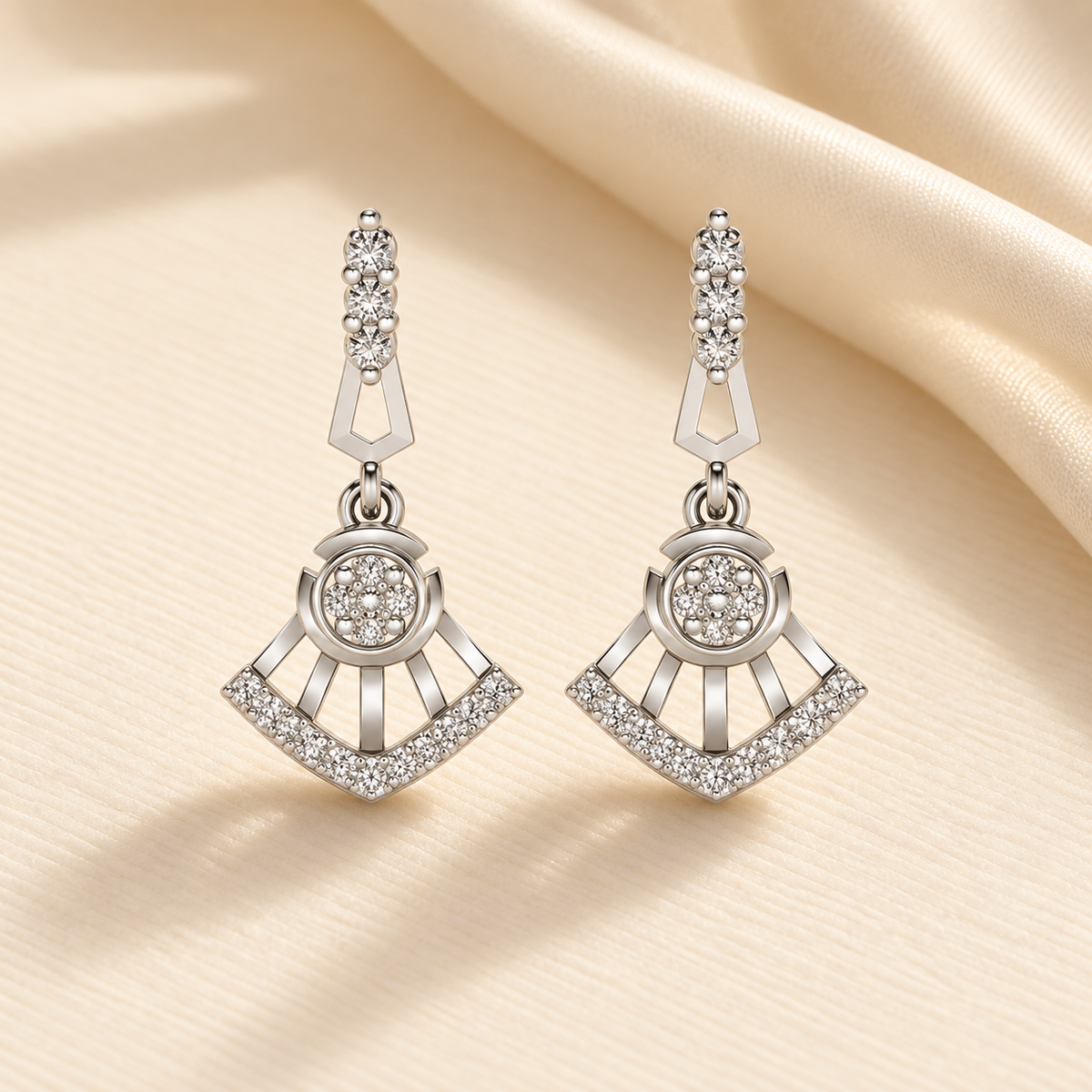 Phenonmenal Silver Earring Drops - Silver - Aesthetic